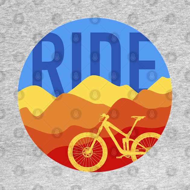 Ride MTB - Mountain Bike Vintage Colors by TheWanderingFools